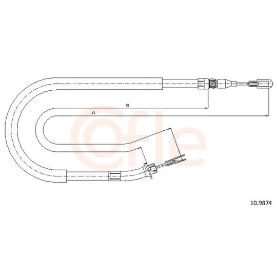 92.10.9874 - Cable, parking brake 