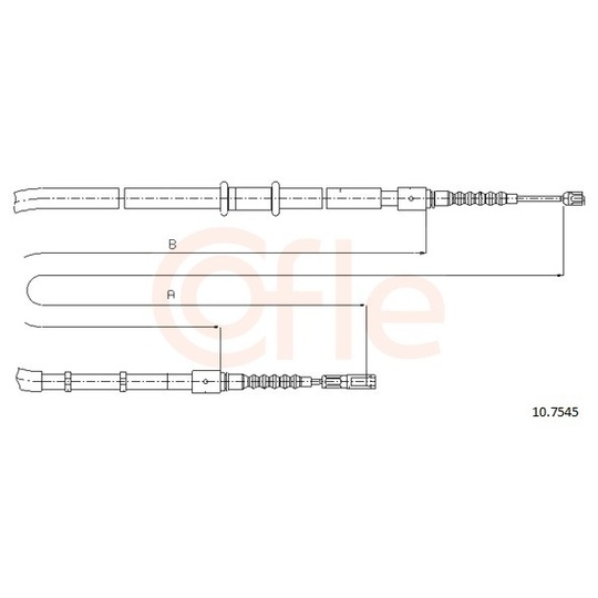 92.10.7545 - Cable, parking brake 