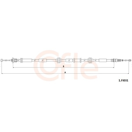 92.1.FI031 - Cable, parking brake 