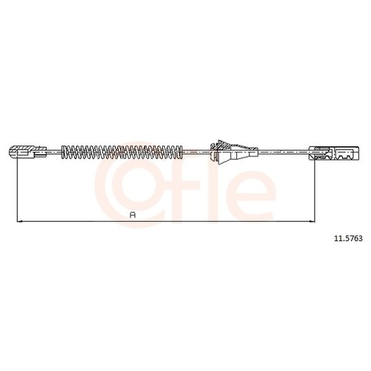 92.11.5763 - Cable, parking brake 