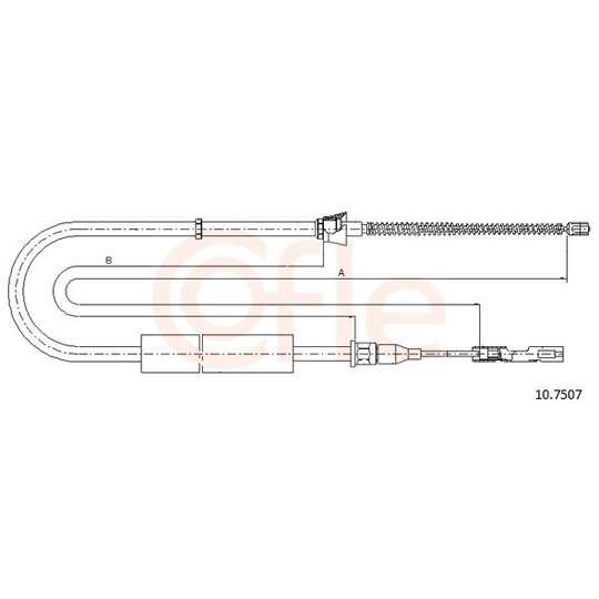 92.10.7507 - Cable, parking brake 