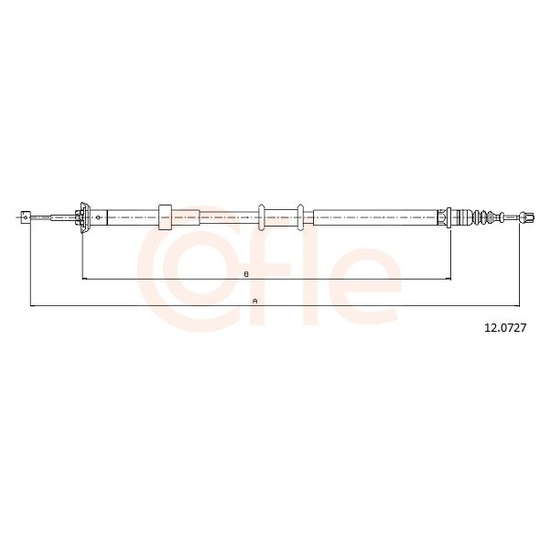 92.12.0727 - Cable, parking brake 