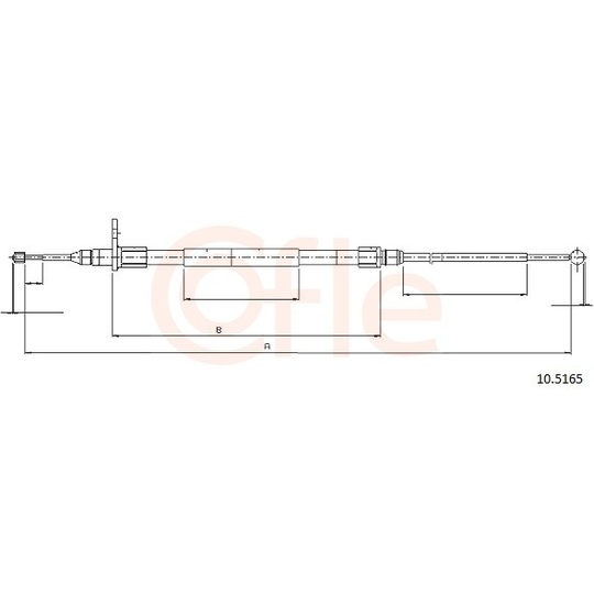 92.10.5165 - Cable, parking brake 