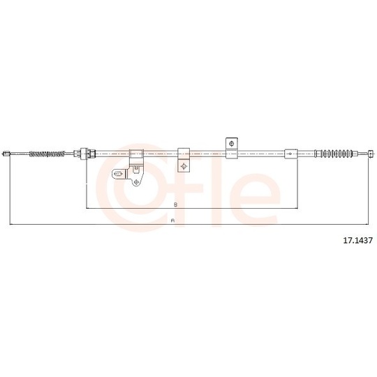 92.17.1437 - Cable, parking brake 