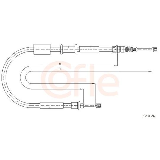 92.1281P4 - Cable, parking brake 