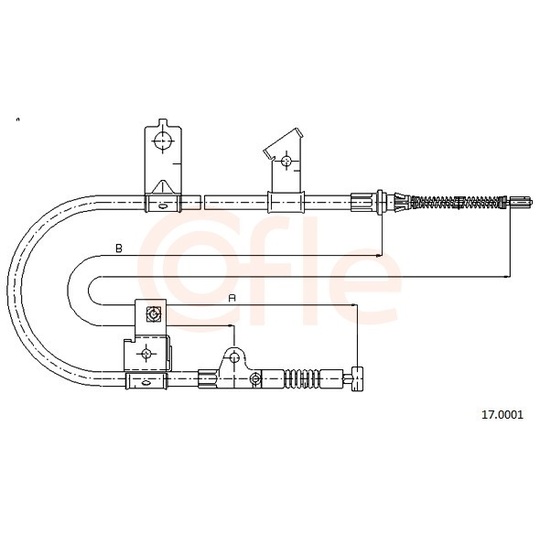 92.17.0001 - Cable, parking brake 