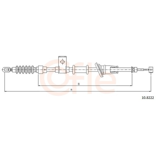 92.10.8222 - Cable, parking brake 