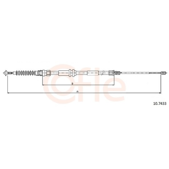 92.10.7433 - Cable, parking brake 