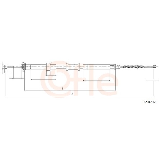 92.12.0702 - Cable, parking brake 