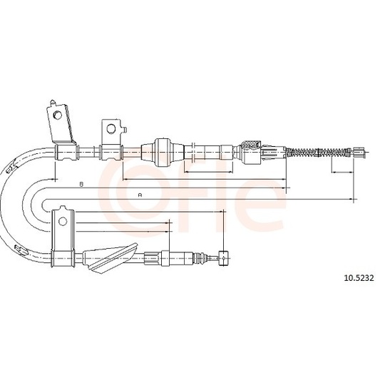 92.10.5232 - Cable, parking brake 