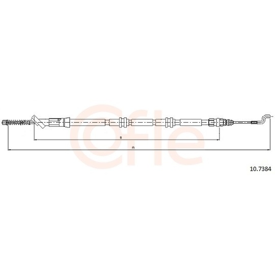 92.10.7384 - Cable, parking brake 