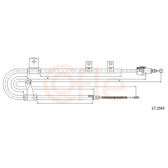 92.17.2563 - Cable, parking brake 