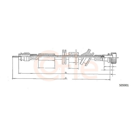 92.S05001 - Hastighetsmätaraxel 