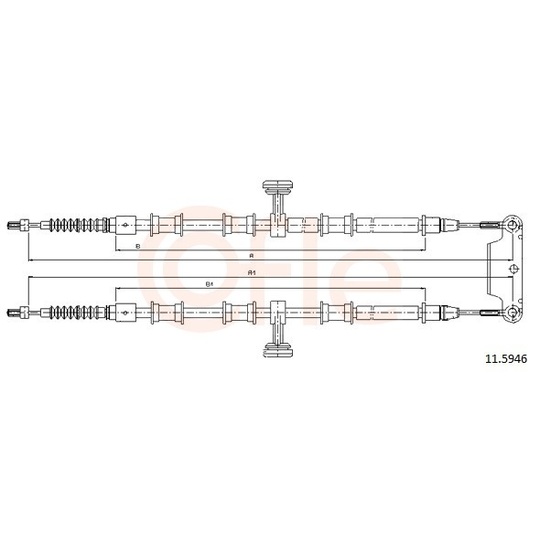 92.11.5946 - Cable, parking brake 