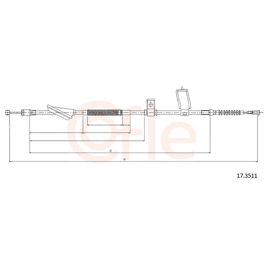 92.17.3511 - Cable, parking brake 