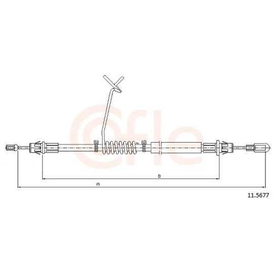 92.11.5677 - Cable, parking brake 