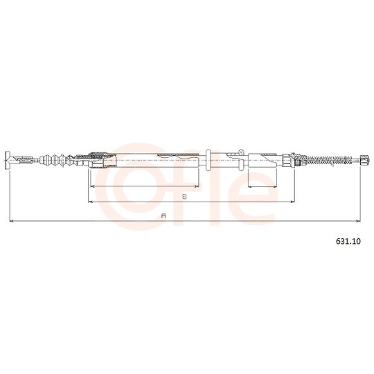 92.631.10 - Cable, parking brake 