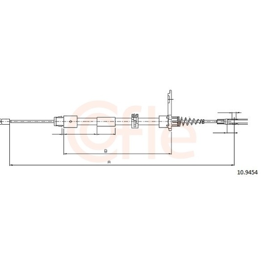 92.10.9454 - Cable, parking brake 