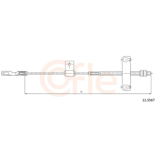 92.11.5567 - Cable, parking brake 