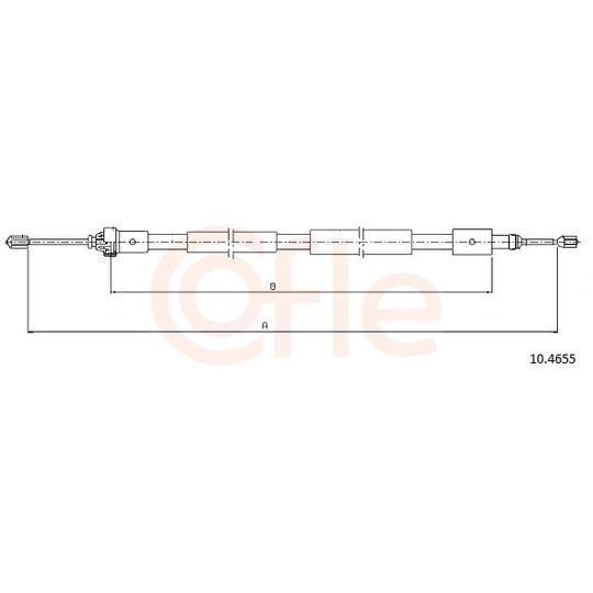 92.10.4655 - Cable, parking brake 