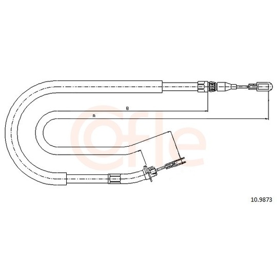 92.10.9873 - Cable, parking brake 