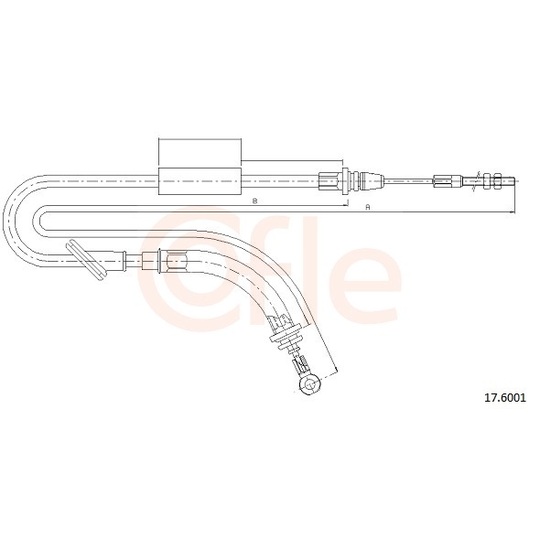 92.17.6001 - Cable, parking brake 