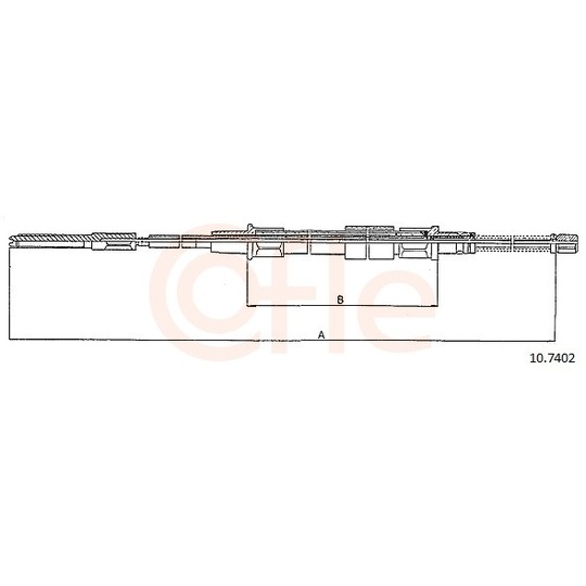 92.10.7402 - Cable, parking brake 