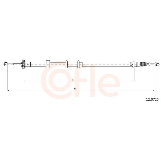 92.12.0726 - Cable, parking brake 