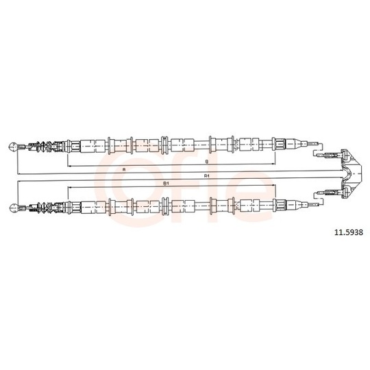 92.11.5938 - Cable, parking brake 