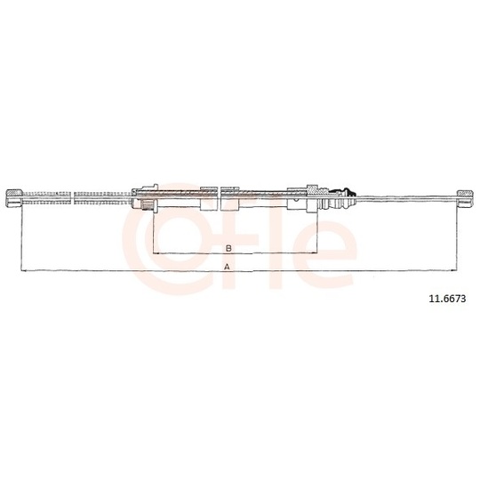 92.11.6673 - Cable, parking brake 