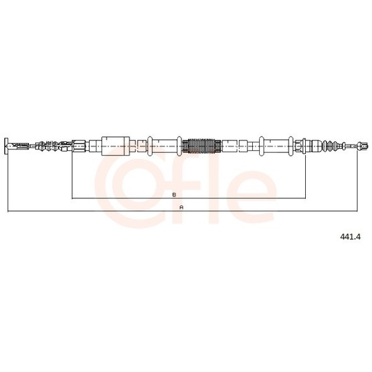 92.441.4 - Cable, parking brake 