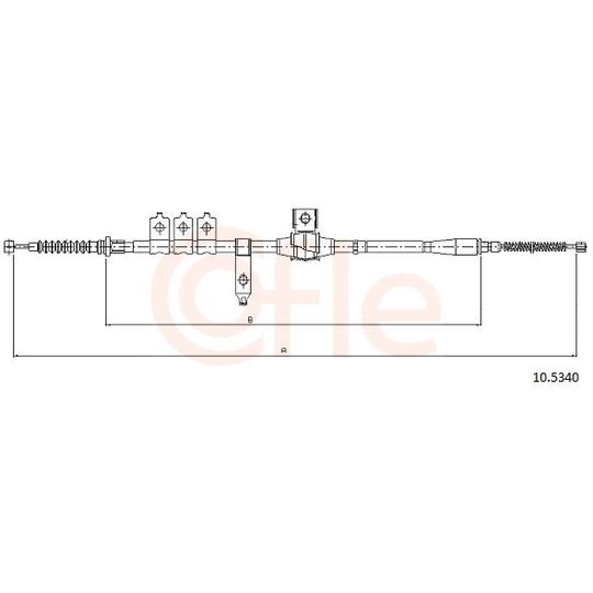 92.10.5340 - Cable, parking brake 