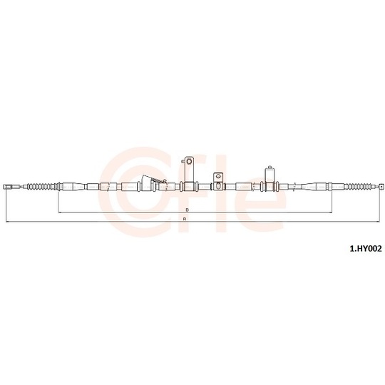 92.1.HY002 - Cable, parking brake 