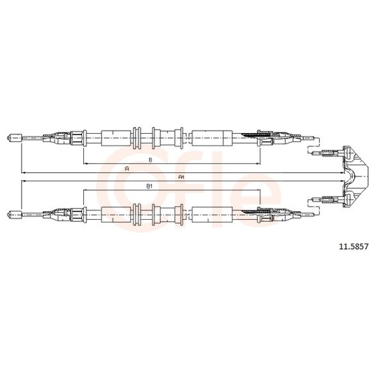 92.11.5857 - Cable, parking brake 