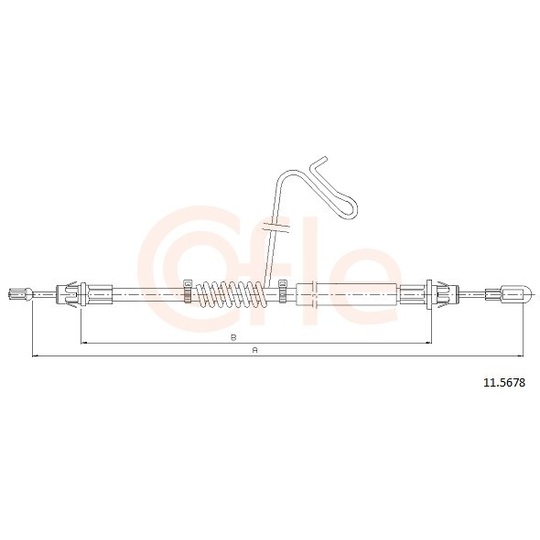 92.11.5678 - Cable, parking brake 