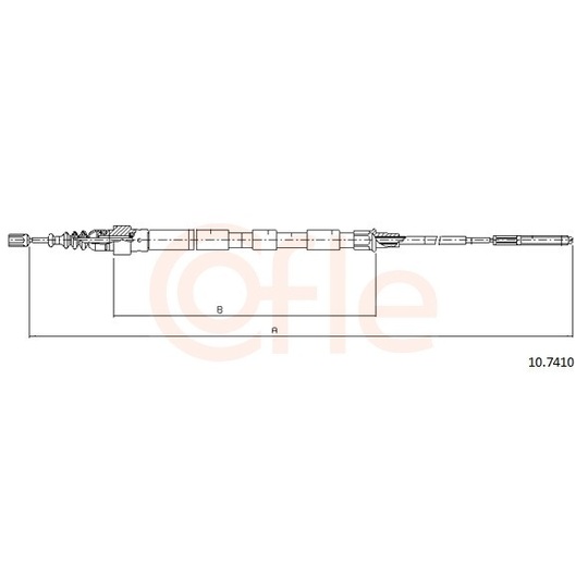 92.10.7410 - Cable, parking brake 