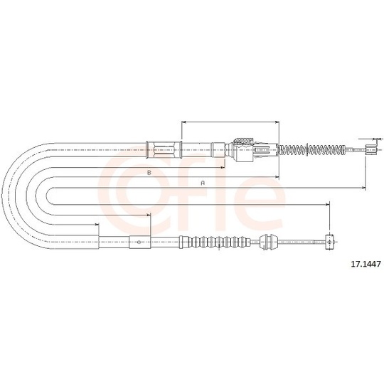 92.17.1447 - Cable, parking brake 