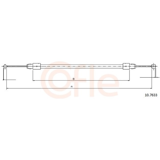 92.10.7633 - Cable, parking brake 