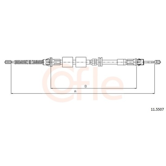 92.11.5507 - Cable, parking brake 