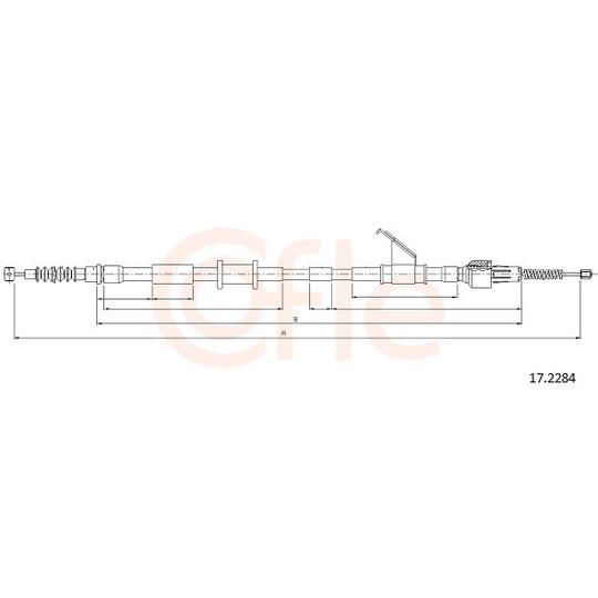 92.17.2284 - Cable, parking brake 