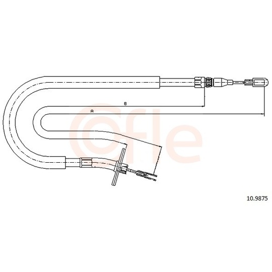 92.10.9875 - Cable, parking brake 