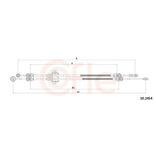 92.10.2454 - Cable, manual transmission 