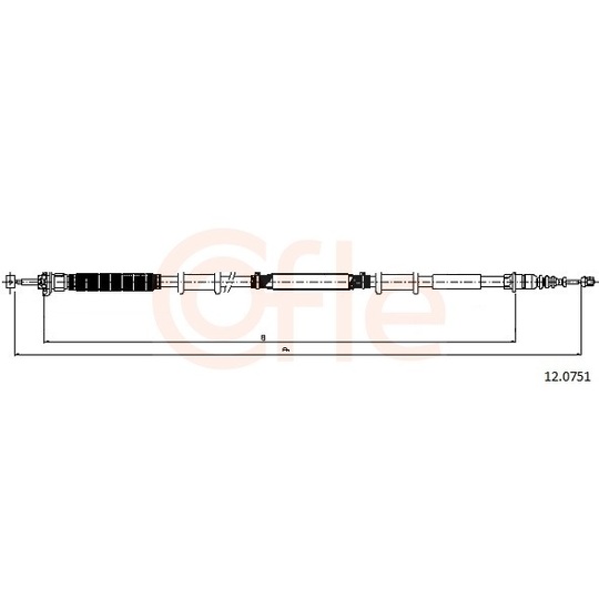 92.12.0751 - Cable, parking brake 