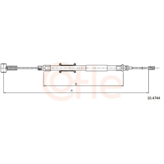 92.10.4744 - Cable, parking brake 