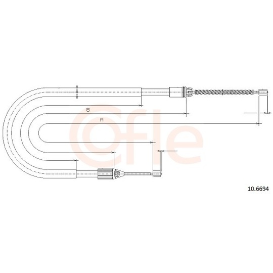 92.10.6694 - Cable, parking brake 