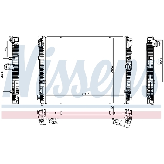 606783 - Radiator, engine cooling 