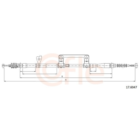 92.17.6047 - Cable, parking brake 