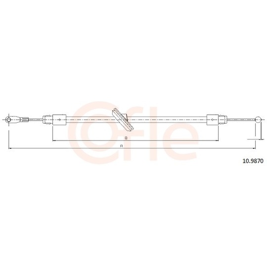 92.10.9870 - Cable, parking brake 