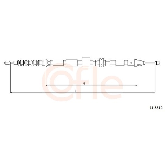 92.11.5512 - Cable, parking brake 