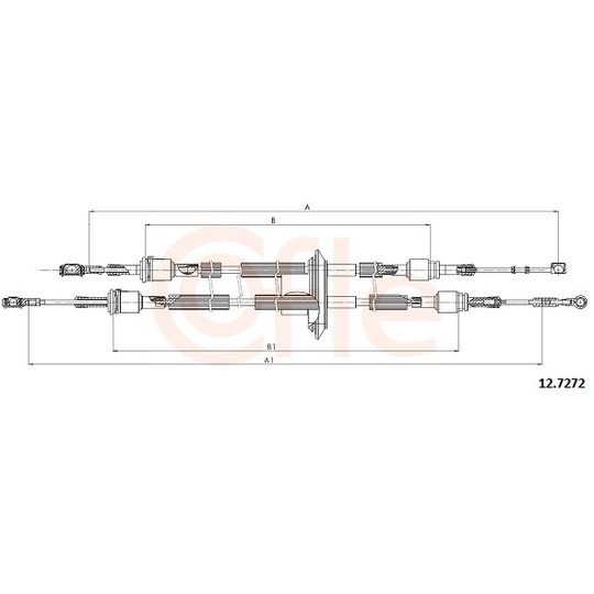 92.12.7272 - Cable, manual transmission 